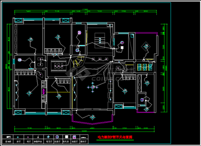 某电力新农村室内装修设计cad施工方案图