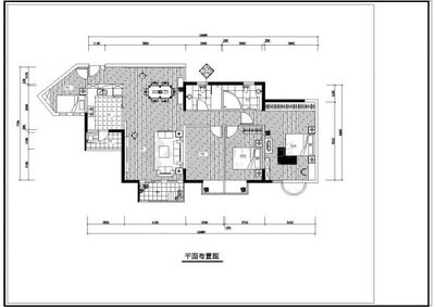 大户型住宅室内装修设计cad平面方案施工图纸